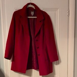 J. Jill Vibrant Red Trench Coat